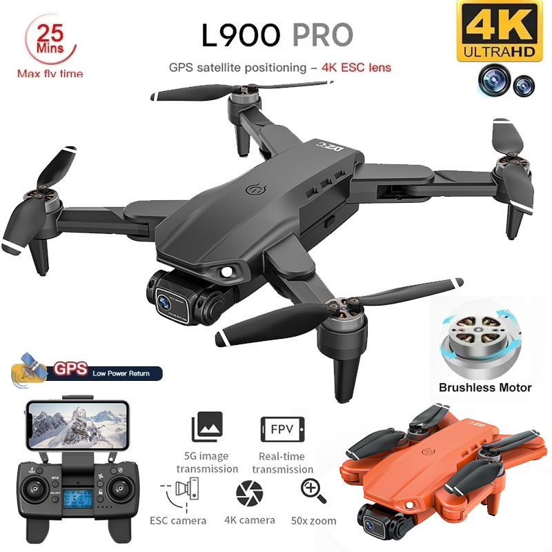 Drone Rc Plegable - L900 Pro GPS Drone 4K Professional