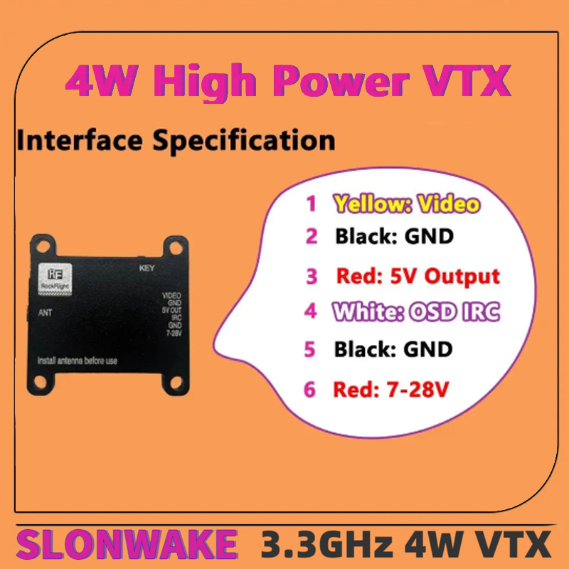 SLONWAKE FPV 3.3G 16CH 4000mW  - Drone Rc Toy review and price
