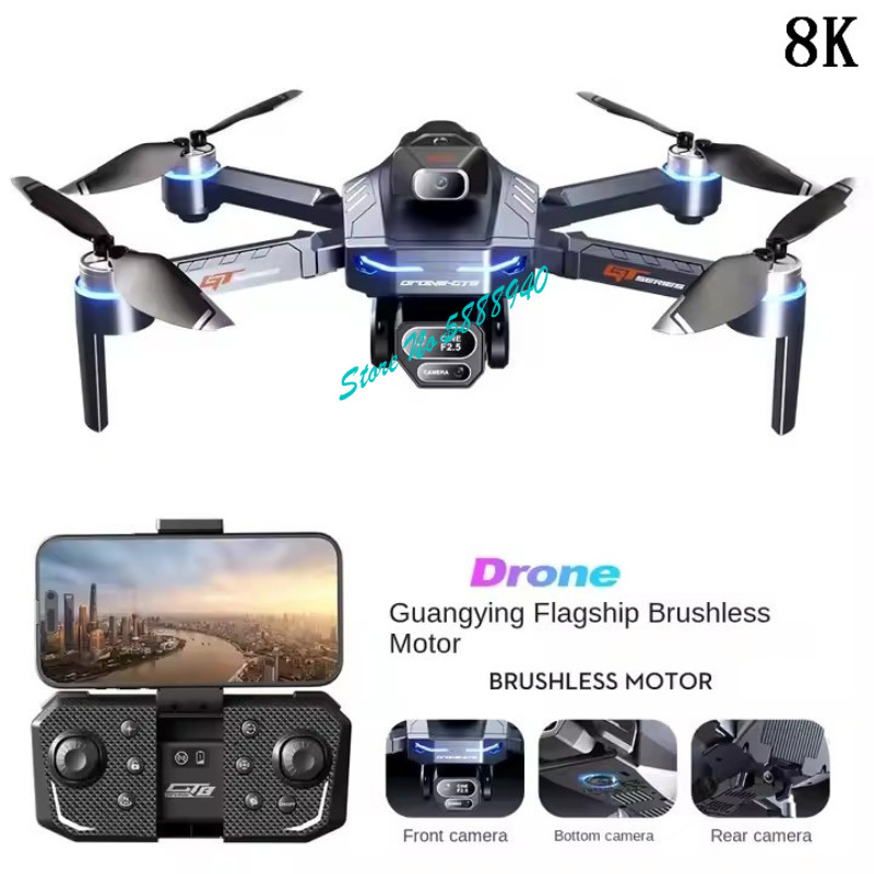 Brushless 8K ESC Three Camera  - Drone Rc Fpv Manual review and price