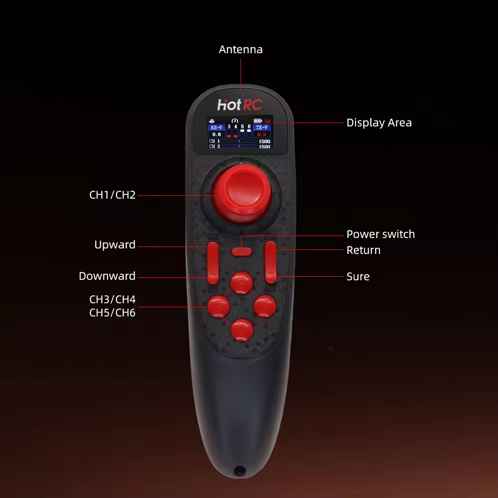 HOTRC DS-650 6CH 2.4G Radio Sy - Joystick Rc Drone review and price